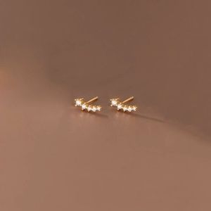 18k Gold Diamond Stud Earrings - Geometric Abstract Shaped Jewelry